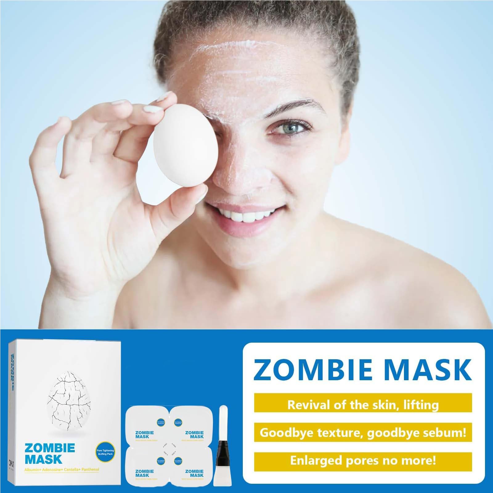 Amazon.com : Zombie Face Mask 8ea, Zombie Facial Mask with